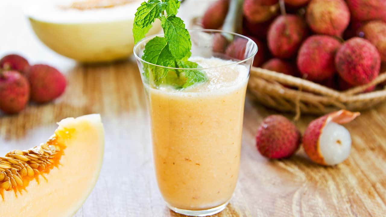 SMOOTHIE DI LYCHEES E MELONE