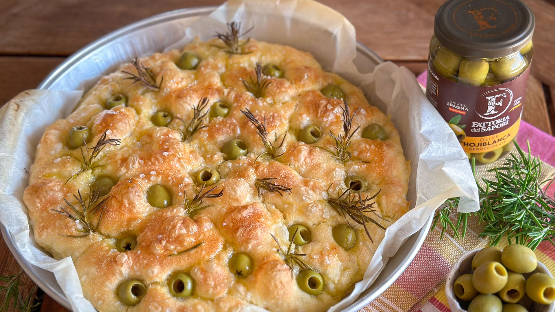 Focaccia con Olive Hojiblanca